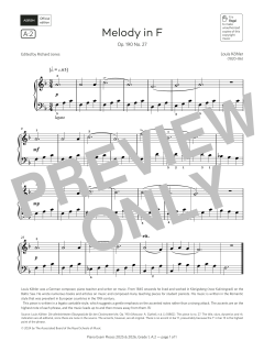 Melody in F (Grade 1, list A2, from the ABRSM Piano Syllabus 2025 & 2026) (Download) 