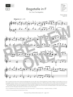 Bagatelle in F (Grade 6, list B1, from the ABRSM Piano Syllabus 2025 & 2026) (Download) 