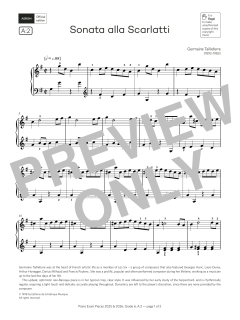 Sonata alla Scarlatti (Grade 6, list A2, from the ABRSM Piano Syllabus 2025 & 2026) (Download) 