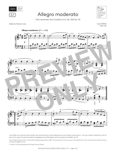 Allegro moderato (Grade 3, list A1, from the ABRSM Piano Syllabus 2025 & 2026) (Download) 