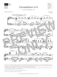 Consolation in E (Grade 8, list B3, from the ABRSM Piano Syllabus 2025 & 2026) (Download) 