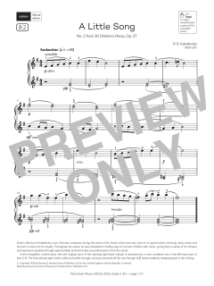 A Little Song (Grade 2, list B2, from the ABRSM Piano Syllabus 2025 & 2026) (Download) 