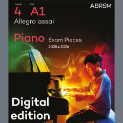 Allegro assai (Grade 4, list A1, from the ABRSM Piano Syllabus 2025 & 2026) (Download) 