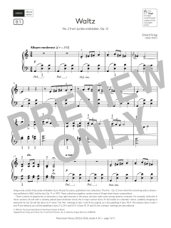 Waltz (Grade 4, list B1, from the ABRSM Piano Syllabus 2025 & 2026) (Download) 
