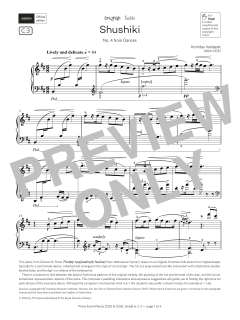 Shushiki (Grade 6, list C3, from the ABRSM Piano Syllabus 2025 & 2026) (Download) 