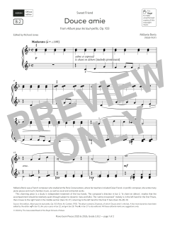 Douce amie (Grade 3, list B2, from the ABRSM Piano Syllabus 2025 & 2026) (Download) 