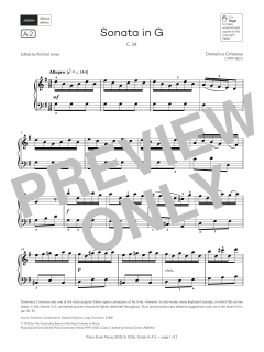 Sonata in G (Grade 4, list A2, from the ABRSM Piano Syllabus 2025 & 2026) (Download) 