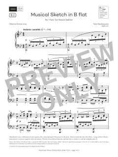 Musical Sketch in B flat (Download) 