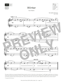 Winter (Grade 1, list B3, from the ABRSM Piano Syllabus 2025 & 2026) (Download) 