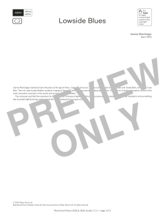 Lowside Blues (Grade 7, list C2, from the ABRSM Piano Syllabus 2025 & 2026) (Download) 