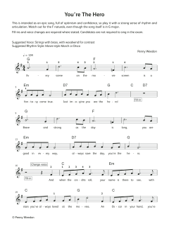 You're The Hero (LCME Electronic Keyboard Grade 1 List B) von Penny Weedon (Download) 