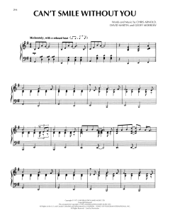 Can't Smile Without You von Barry Manilow (Download) 