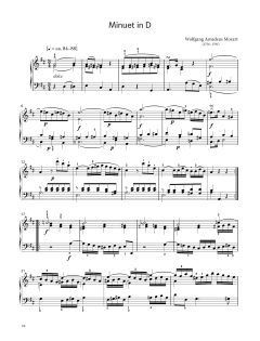 Minuet in D, K. 355 (LCME Piano 2018 Grade 7 List A) (Download) 