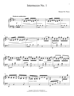 Intermezzo No. 1 von Manuel M. Ponce (Download) 