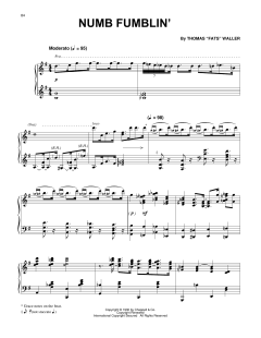 Numb Fumblin' von Thomas "Fats" Waller (Download) 