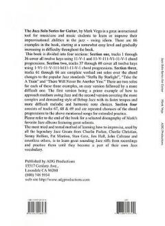 Jazz Solo Series For Guitar von Mark Vega 