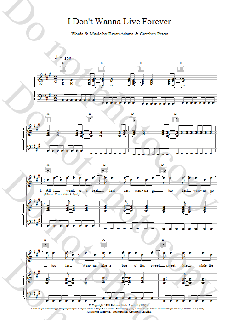 I Don't Wanna Live Forever von W & Auric, G Engvick (Download) 