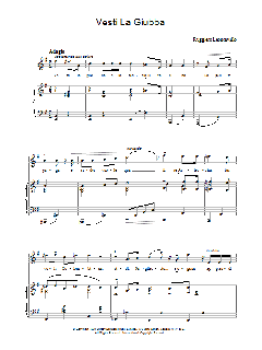 Vesti La Giubba von Ruggero Leoncavallo (Download) 