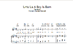 Unto Us A Boy Is Born von Traditional (Download) 