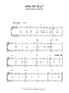 Who Will Buy von Lionel Bart (Download) 