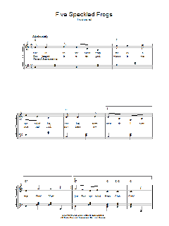 Five Little Speckled Frogs von Traditional (Download) 