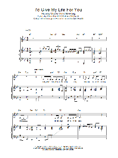 I'd Give My Life For You von Claude-Michel Schönberg (Download) 