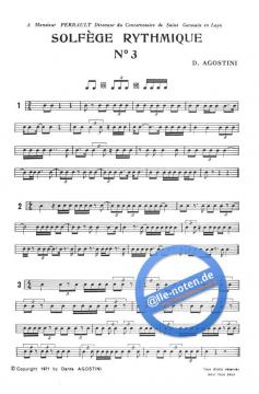 Solfege Rythmique No. 3 von Dante Agostini 