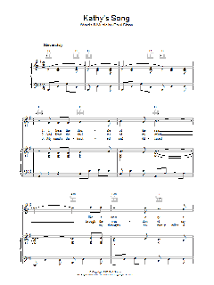 Kathy's Song von Simon & Garfunkel (Download) 