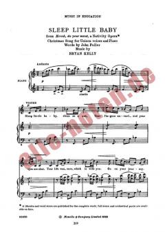 Sleep Little Baby For Unison Voices von Bryan Kelly 