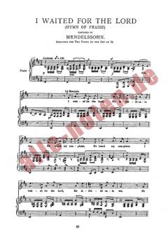 I Waited For The Lord von Felix Mendelssohn Bartholdy 