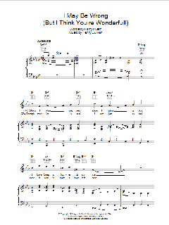 I May Be Wrong (But I Think You're Wonderful) von Henry Sullivan (Download) 