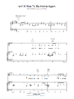 Isn't It Nice To Be Home Again von Robert B. Sherman (Download) 