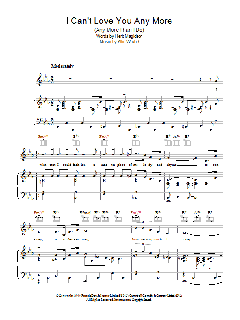 I Can't Love You Any More von Allie Wrubel (Download) 