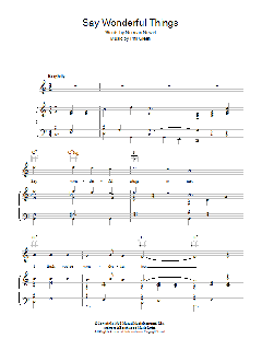 Say Wonderful Things von Norman Newell (Download) 