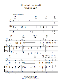 If I Ruled The World von Leslie Bricusse (Download) 