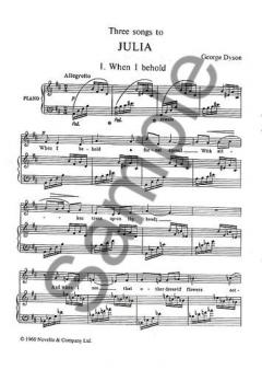 Three Songs For Julia von George Dyson 