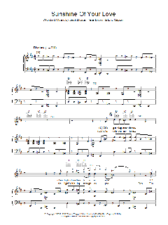 Sunshine Of Your Love von Cream (Download) 