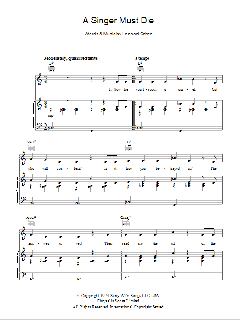 A Singer Must Die von Leonard Cohen (Download) 