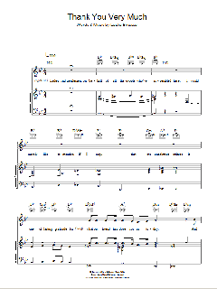 Thank You Very Much von Leslie Bricusse (Download) 