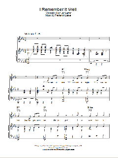I Remember It Well von Frederick Loewe (Download) 