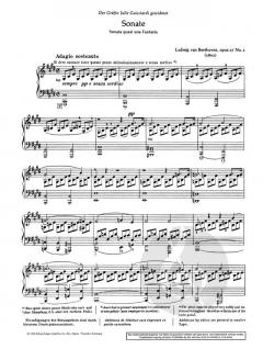 Sonate cis-Moll op. 27/2 von Ludwig van Beethoven 