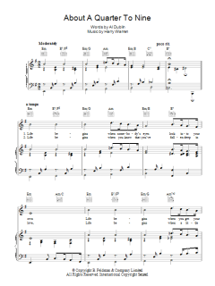About A Quarter To Nine von Harry Warren (Download) 