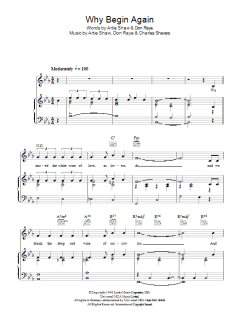 Why Begin Again von Artie Shaw (Download) 