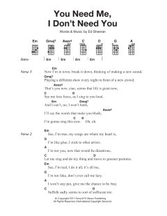You Need Me, I Don't Need You von Ed Sheeran (Download) 
