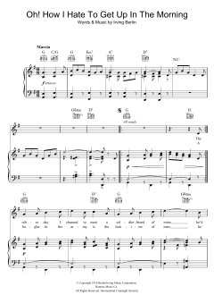 Oh, How I Hate To Get Up In The Morning von Irving Berlin (Download) 