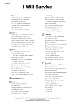 I Will Survive von Gloria Gaynor (Download) 