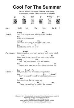 Cool For The Summer von Demi Lovato (Download) 