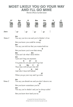 Most Likely You Go Your Way von Bob Dylan (Download) 