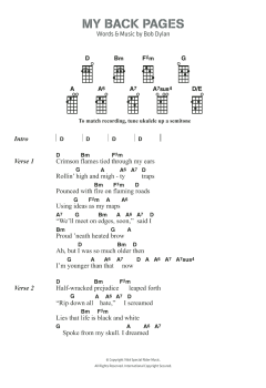 My Back Pages von Bob Dylan (Download) 