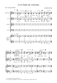 Love Bade Me Welcome von Judith Weir (Download) 